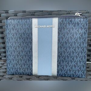 Michael Kors Wallet,Michael Kors Blue and Light Blue Clutch